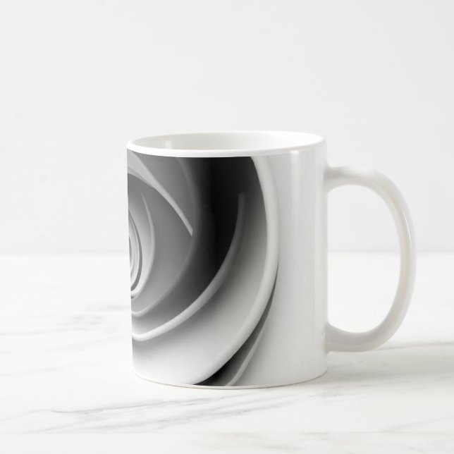 Mug Conception Abstraite Élégante en Spirale Noir et B (Droite)