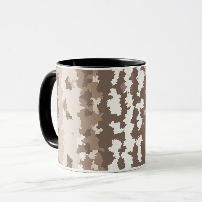 Mug Conception Abstraite Irrégulière Camo Terre Neutre (Devant gauche)