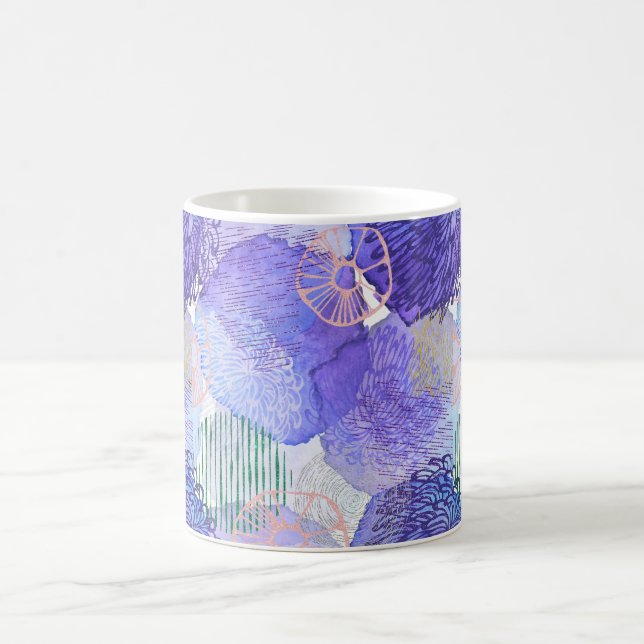 Mug Conception abstraite violette (Centre)