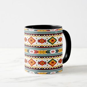 Mug Conception amérindienne - Vert Rouille Orange Jaun