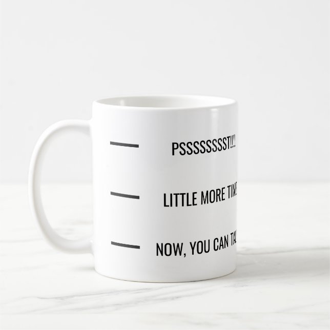 Mug Conception amusante de texte noir (Gauche)