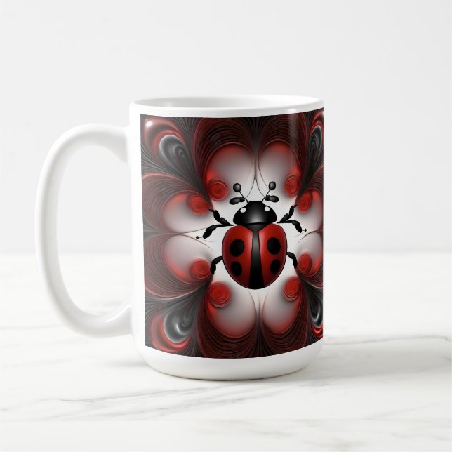 Mug Conception artistique abstraite de coccinelle, (Gauche)
