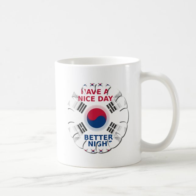 Mug Conception artistique de drapeau coréen "Joyeuse j (Droite)