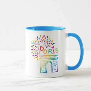 Mug Conception au néon de Paris France Arc de