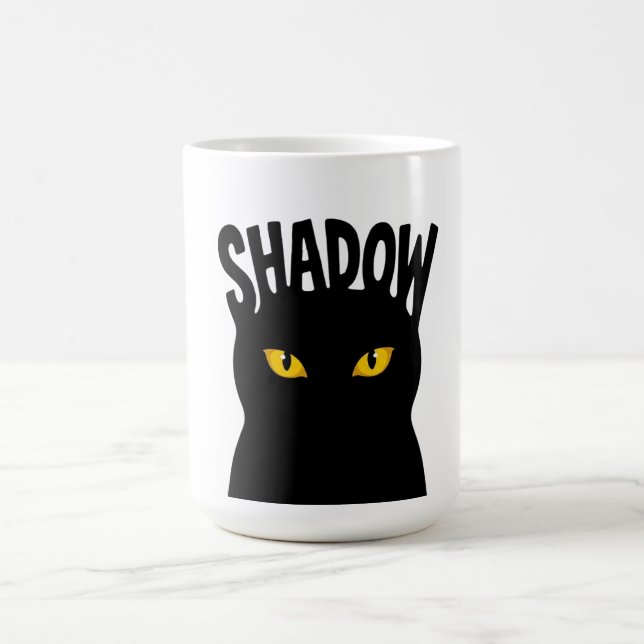 Mug Conception aux Yeux de Chat Noir Mystérieux (Centre)