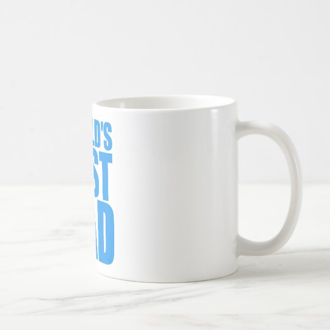 Mug conception bleue des textes de la meilleure fête (Droite)