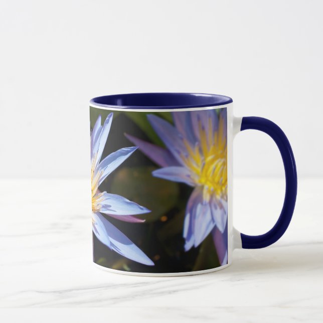 Mug Conception botanique florale de nénuphar tropical (Droite)