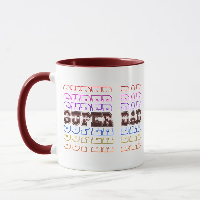Mug Conception Caméra de Fête des pères Super Papa per (Gauche)
