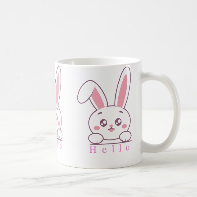 Mug Conception classique de lapin de cochon (Droite)