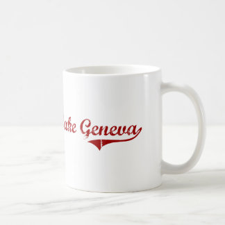 Mug Conception classique du Lac Léman le Wisconsin