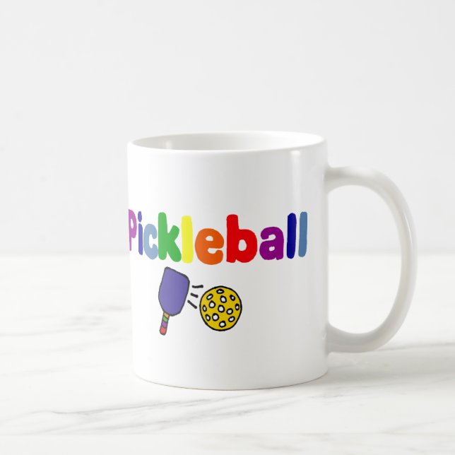 Mug Conception colorée d'art de Pickleball (Droite)