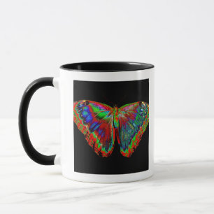 Mug Conception colorée de papillon contre le contexte