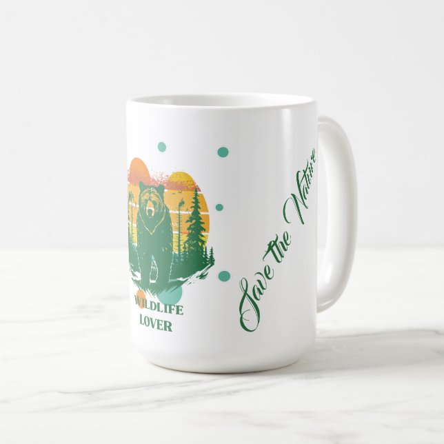 Mug Conception colorée pour amoureux de la faune  (Devant droit)