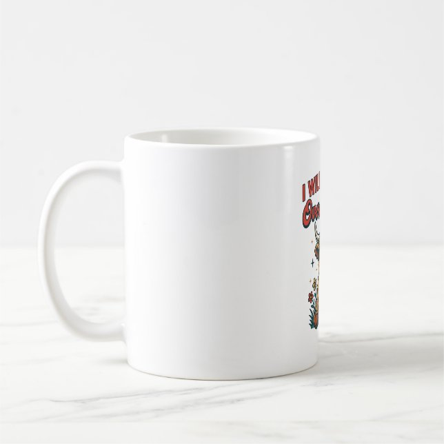 Mug Conception d'anniversaire drôle de vache highland  (Gauche)