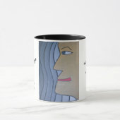 Mug Conception d'art abstrait de "illusion" - sur la (Centre)