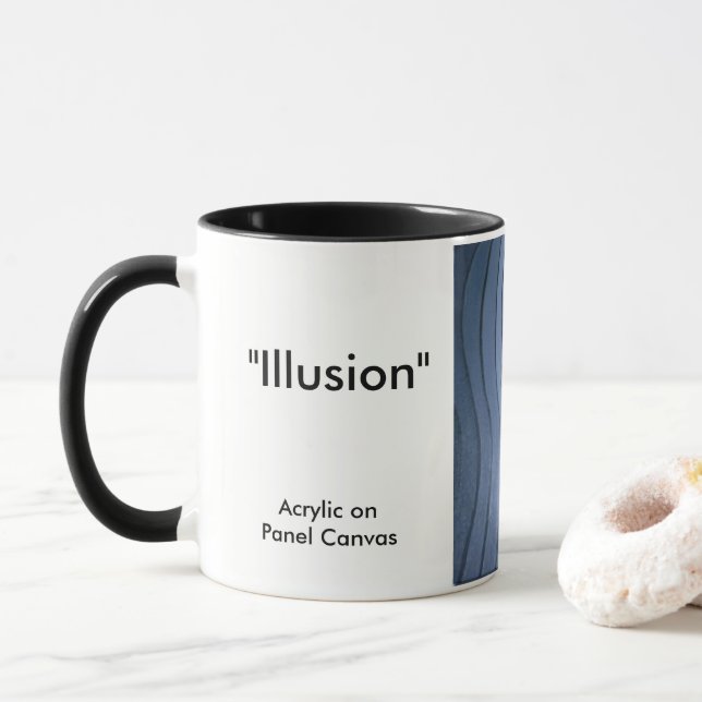 Mug Conception d'art abstrait de "illusion" - sur la (Avec donut)