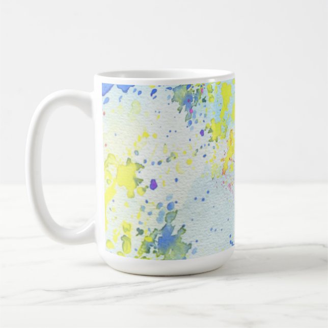 Mug Conception d'art de giclure d'aquarelle pastel abs (Gauche)