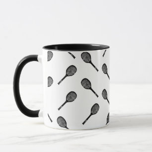 Mug Conception d'art de tennis d'antiquité de motif d