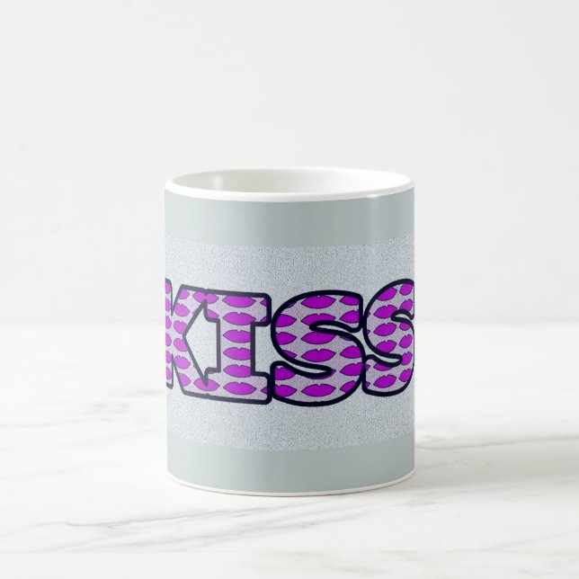 Mug Conception d'art en mots kiss (Centre)