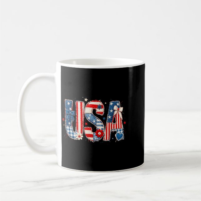 Mug Conception d'art en tissu matelassé de fierté nati (Gauche)
