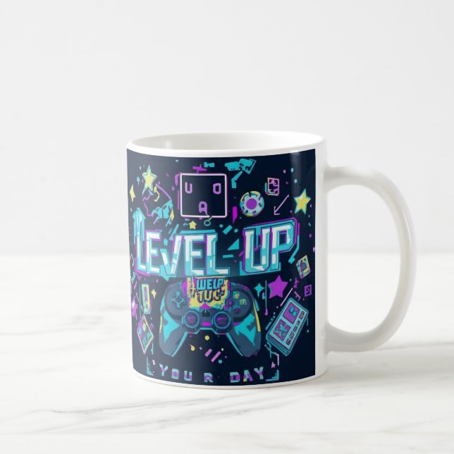 Mug Conception d'art pixelisé de jeu rétro" (Droite)