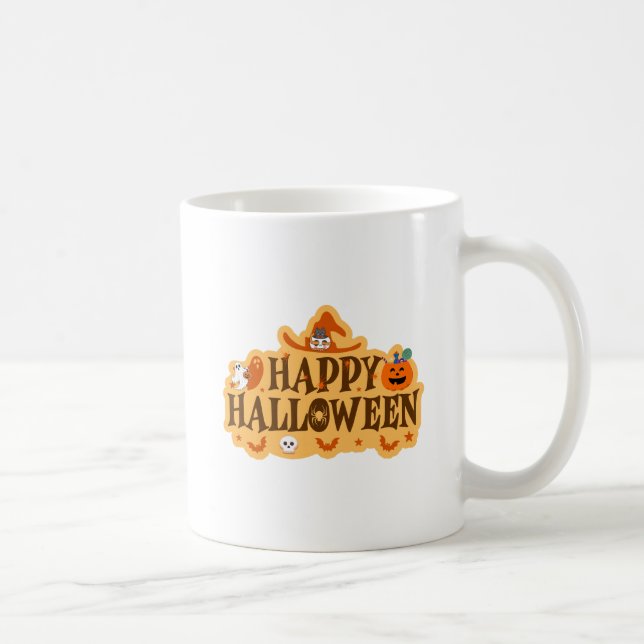 Mug Conception d'autocollant amusante et effrayante po (Droite)