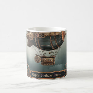 Mug Conception d'aventure vintage de dirigeable Steamp