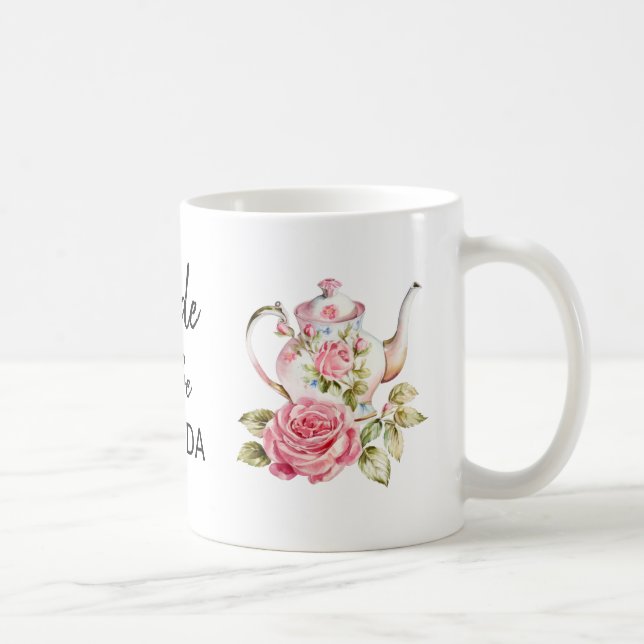 Mug Conception de Baby Shower de Mariée Élégante à Thé (Droite)