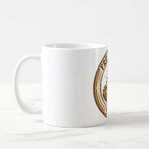 Mug Conception de badge de ferme de nid de poule Œufs