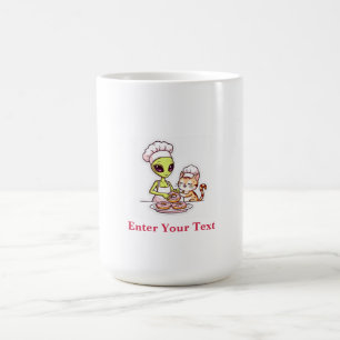 Mug Conception de beignet de chat de chef extraterrest