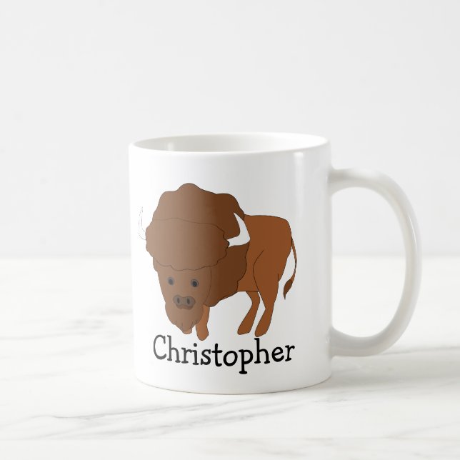 Mug Conception de bison personnalisée (Droite)