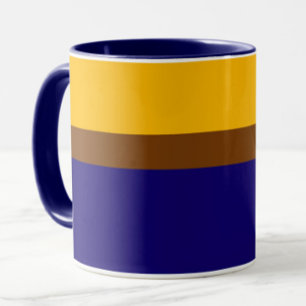 Mug Conception de bloc couleur bleu jaune