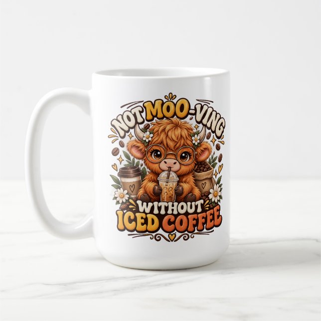 Mug Conception de café glacé pour vache des Highlands  (Gauche)