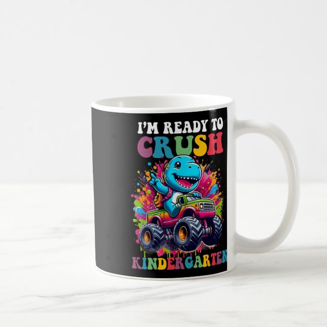 Mug Conception de camion de dinosaure de maternelle pr (Droite)