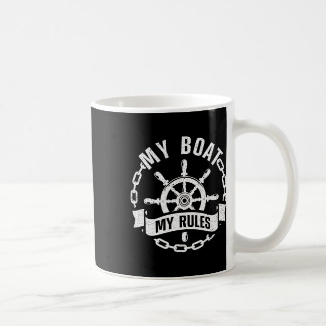 Mug Conception de capitaine de bateau cool pour hommes (Droite)