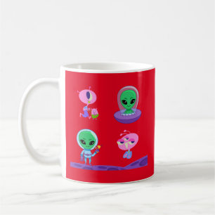 Mug Conception de caractères Aliens 3D