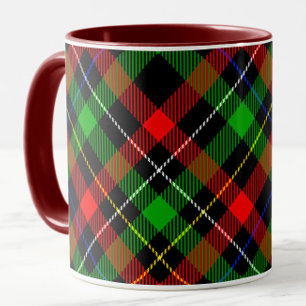 Mug Conception de carreaux en flanelle rouge vert blan