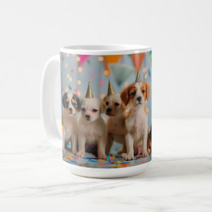 Mug Conception de célébration d'anniversaire de chiots