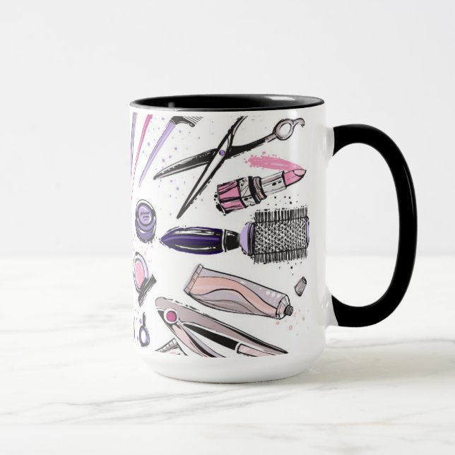 Mug Conception de cercle de maquillage (Droite)
