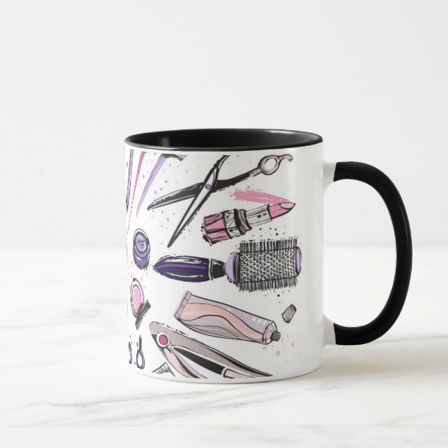 Mug Conception de cercle de maquillage (Droite)