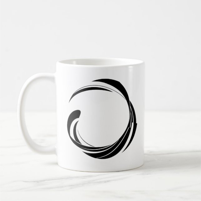 Mug Conception de cercle de tourbillon abstrait – œuvr (Gauche)