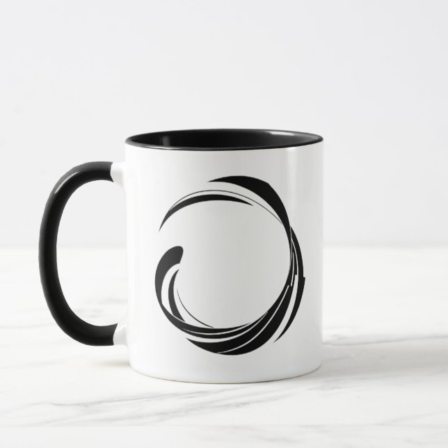 Mug Conception de cercle en spirale abstrait – œuvre d (Gauche)