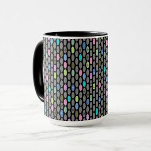 Mug Conception de cercles de points de polka de couleu