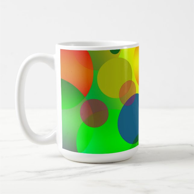 Mug Conception de cercles multicolores Abstraits (Gauche)