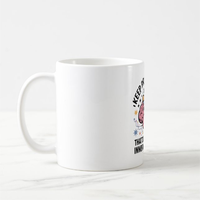 Mug Conception de cerveau d'innovation en intelligence (Gauche)