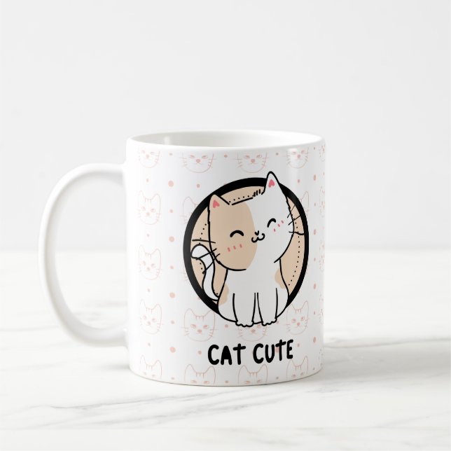Mug Conception de chat adorable (Gauche)