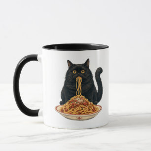 Mug Conception de chat amateur de nourriture italienne