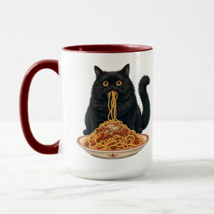 Mug Conception de chat amateur de nourriture italienne