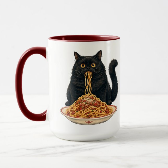 Mug Conception de chat amateur de nourriture italienne (Gauche)