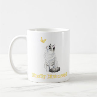 Mug Conception de chat mignon et papillon facilement d
